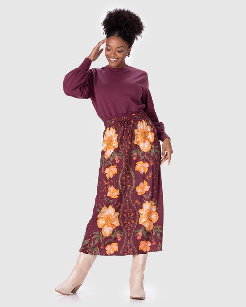 Blusão Feminino Barra Larga Em Moletom Stretch Flanelado