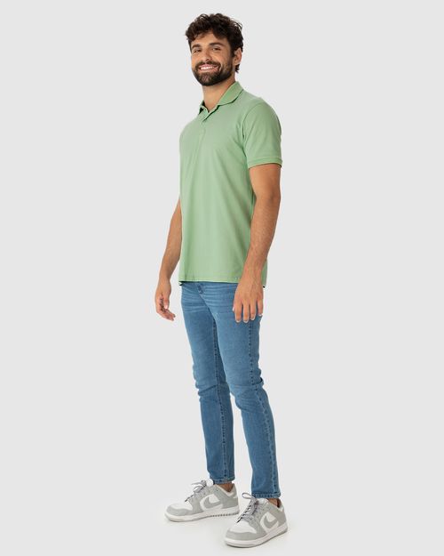 Camisa Polo Básica Masculina Gola Esporte Piquet Stretch