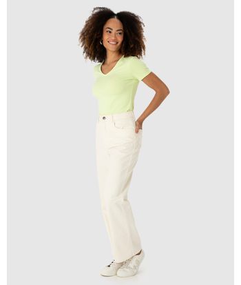 Blusa Básica Feminina Decote V Em Algodão