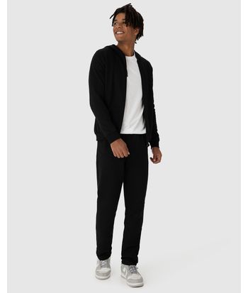 Conjunto Masculino Jaqueta Com Capuz Em Moletom Stretch Flanelado