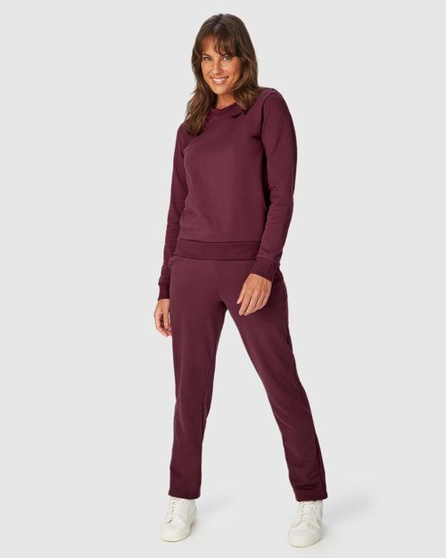 Conjunto Feminino Calça Bolso Faca Em Moletom Stretch Flanelado