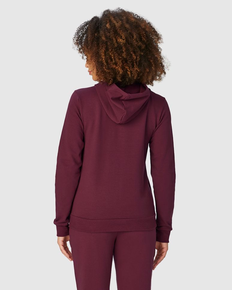 Conjunto Feminino Jaqueta Com Capuz Em Moletinho Stretch Viscose
