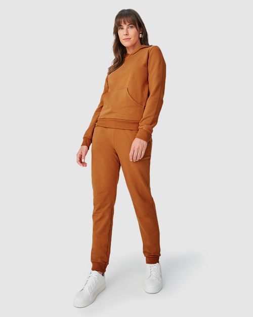 Blusão Básico Feminino Com Capuz Moletom Stretch Flanelado