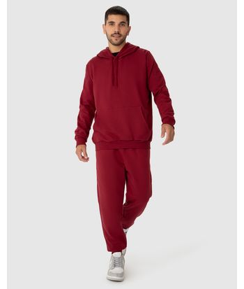 Blusão Básico Masculino Com Capuz Em Moletom Flanelado