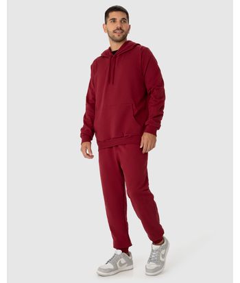 Calça Básica Masculina Jogger Em Moletom Flanelado