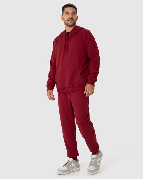 Calça Básica Masculina Jogger Em Moletom Flanelado