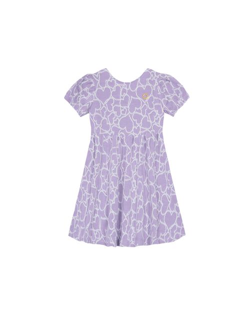 Vestido Menina Estampa Coração Em Malha Jacquard - Carinhoso