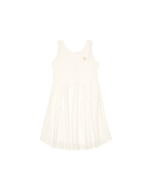 Vestido Menina Abertura Costas Em Laise Algodão - Carinhoso