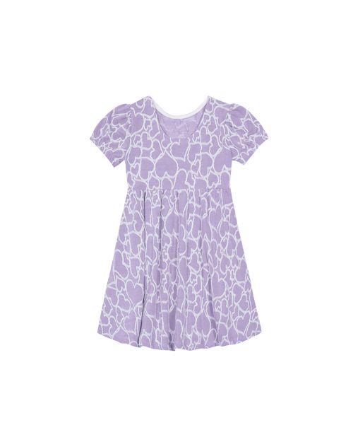 Vestido Menina Estampa Coração Em Malha Jacquard - Carinhoso