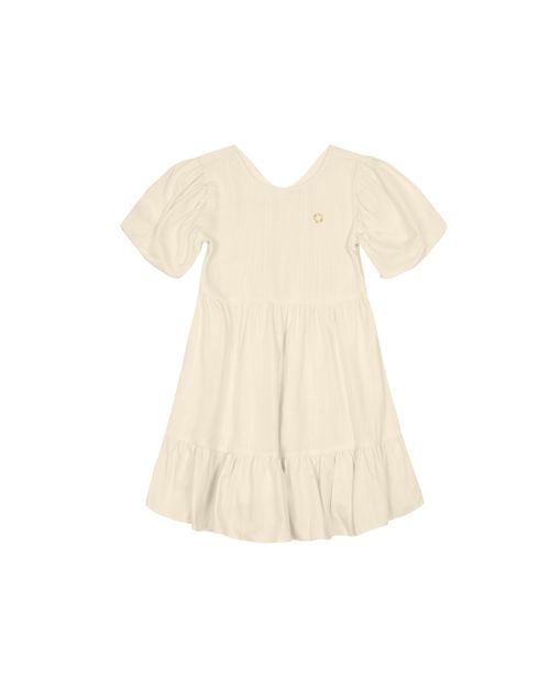 Vestido Menina Manga Bufante Em Viscolinho - Carinhoso