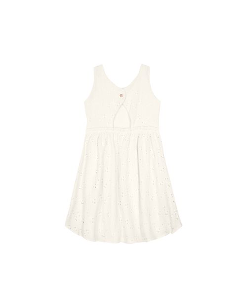 Vestido Menina Abertura Costas Em Laise Algodão - Carinhoso
