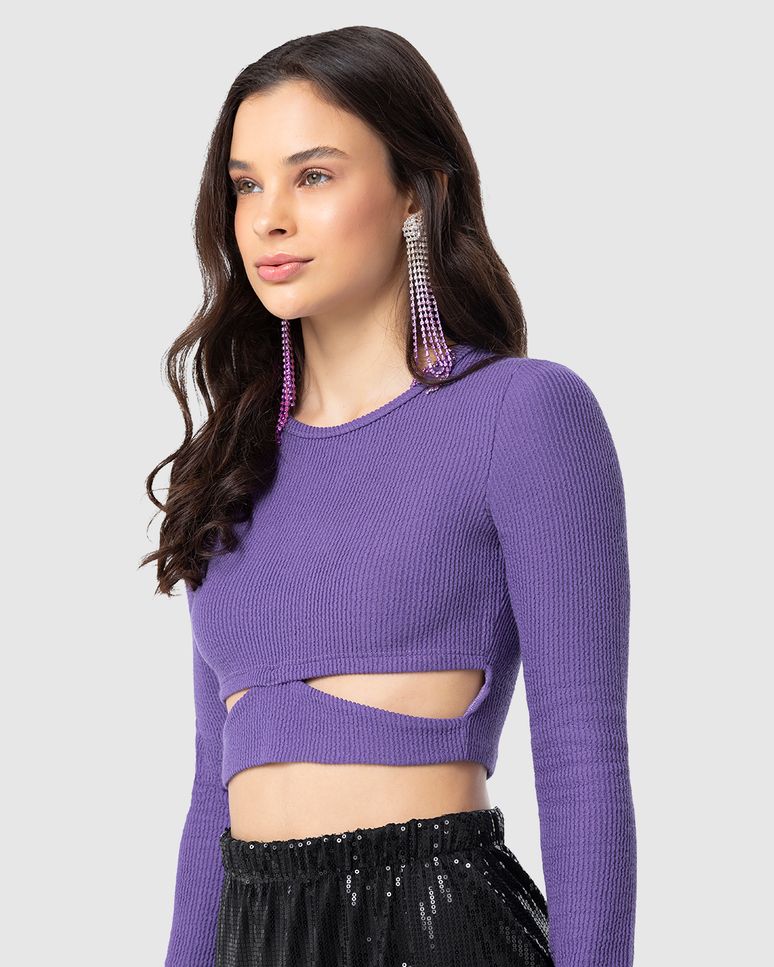 Blusa Cropped Menina Detalhe Vazado Malwee kids