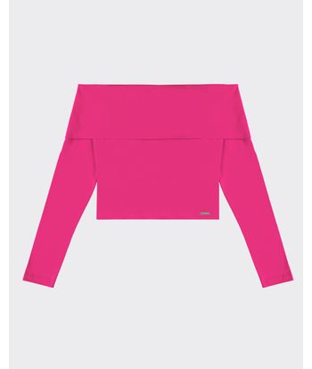 Blusa Feminina Decote Ombro A Ombro Manga Longa Em Algodão - ENFIM