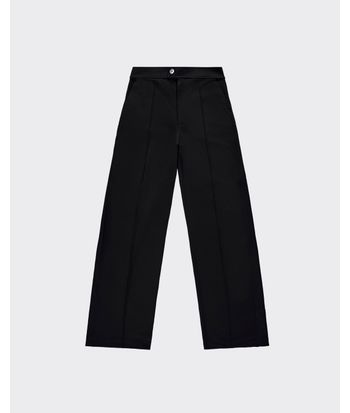 Calça Wide Leg Feminina Recorte Frontal Em Moletom - ENFIM