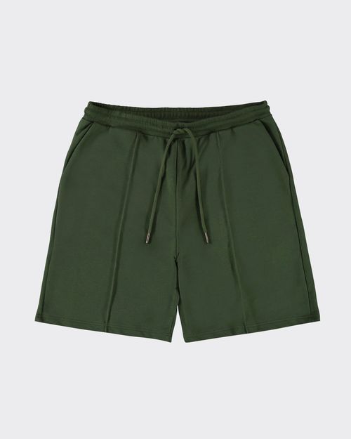 Bermuda Masculina Relaxed Fit Recorte Frontal Em Moletom - ENFIM