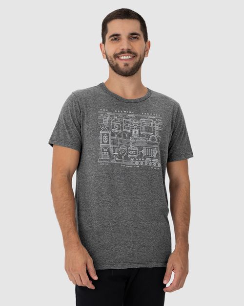 Camiseta Masculina Decote Redondo The Brewing Process Em Algodão