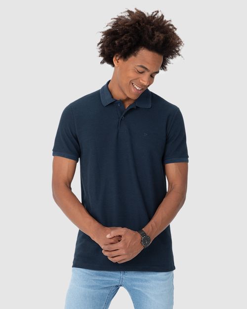 Camisa Polo Masculina Gola Esporte Em Malha Texturizada