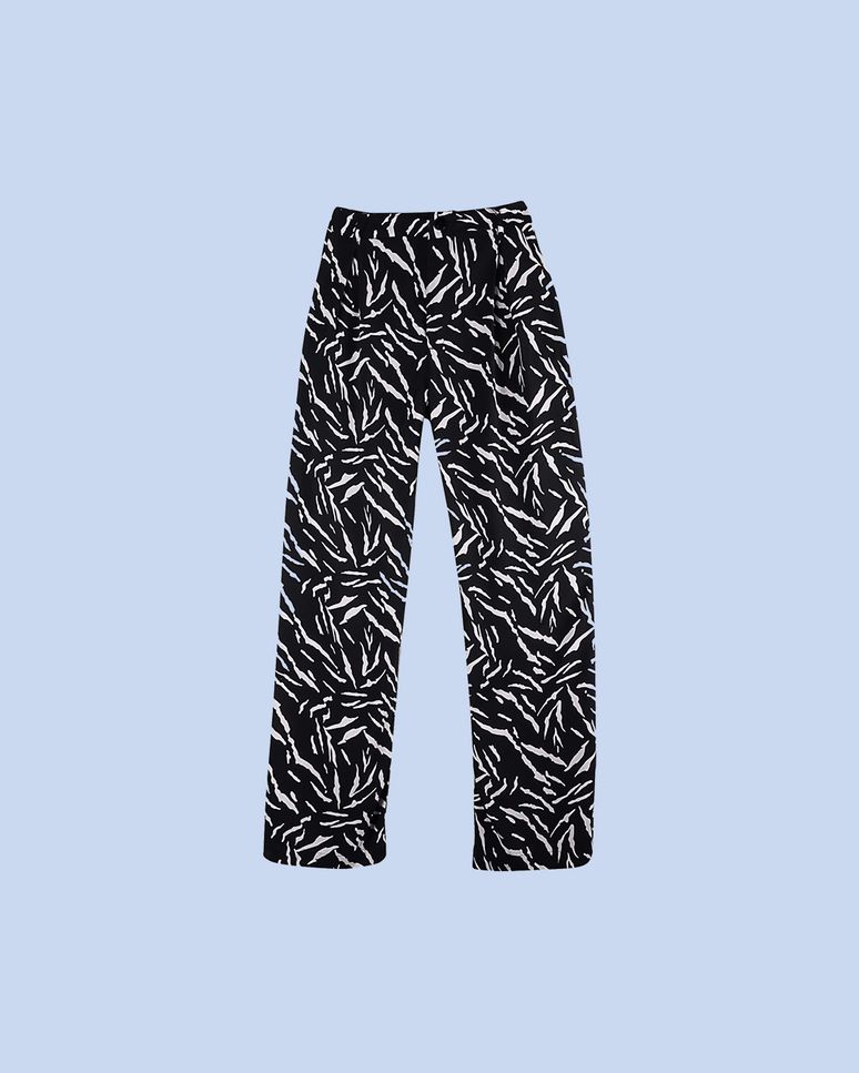 Calça Wide Leg Feminina Pregas Frontais Em Viscose - Enfim