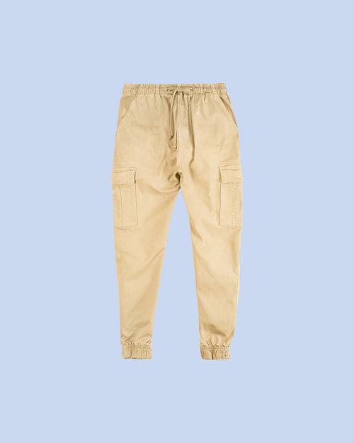 Calça Jogger Cargo Masculina Em Sarja Com Elastano - ENFIM