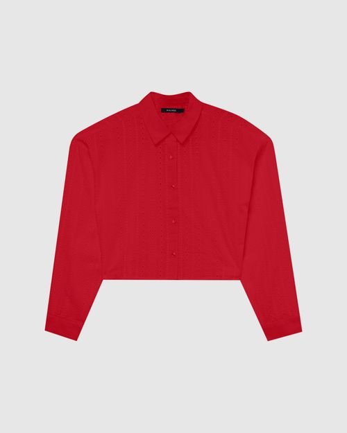 Camisa Feminina Manga Longa Em Laise