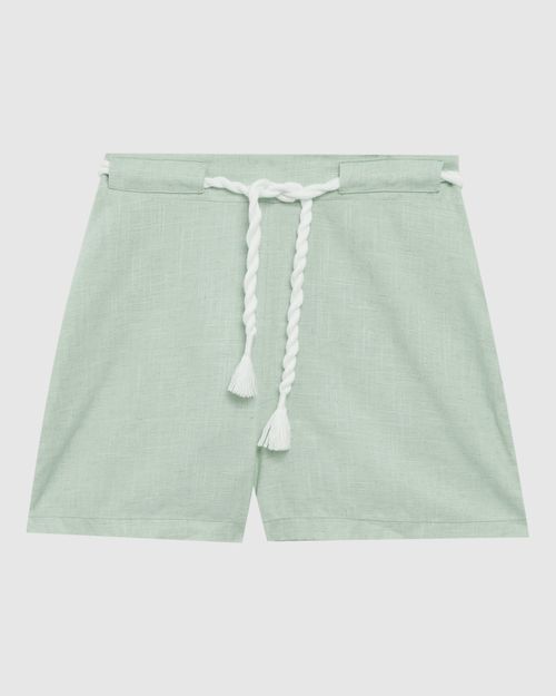 Shorts Feminino Cós Com Cordão Em Viscolinho