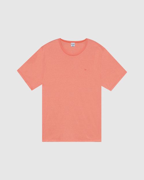 Camiseta Básica Masculina Plus Size Decote Redondo Em Malha Rajada