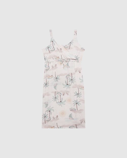 Vestido Midi Feminino Plus Size Estampado Decote V Em Viscose