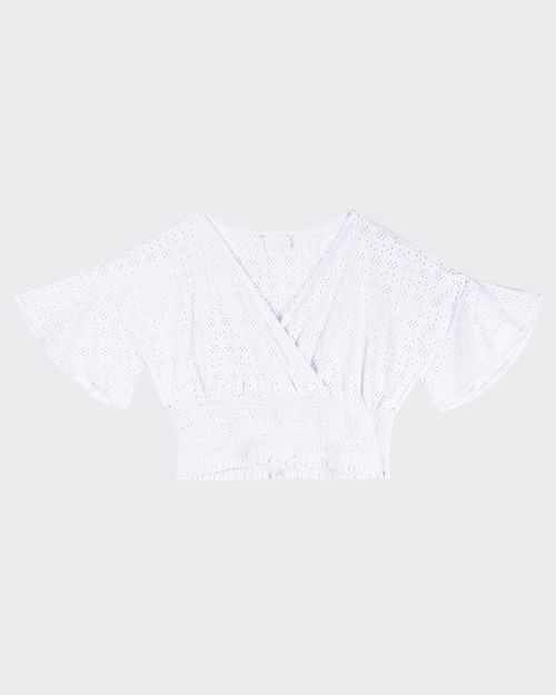 Blusa Transpassada Feminina Em Malha Laise - ENFIM