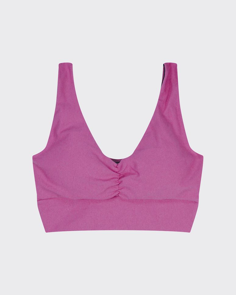 Top Esportivo Franzido Frontal Em Malha Proteção UV50+ - ENFIM