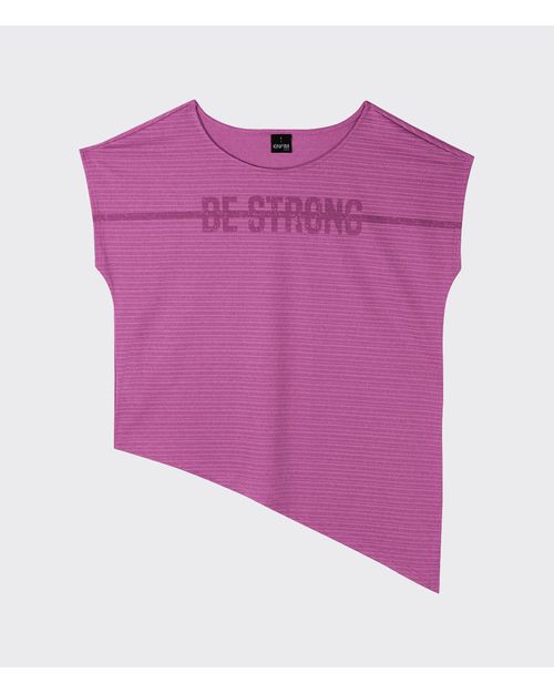 Blusa Feminina Barra Assimétrica Em Malha Air - ENFIM