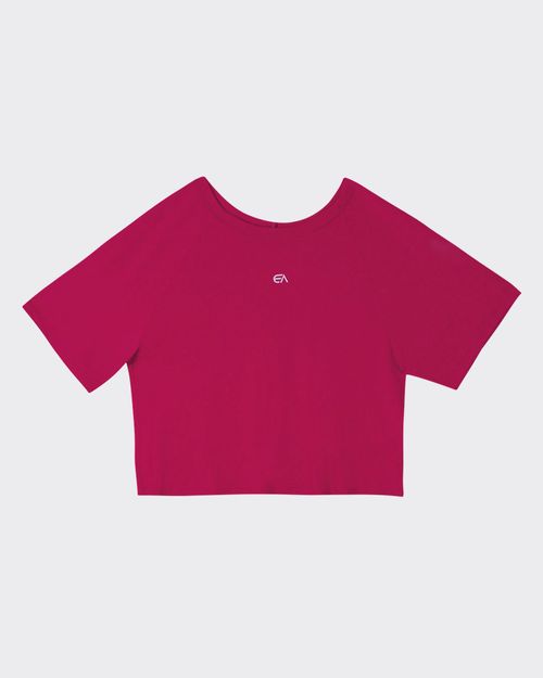 Blusa Cropped Feminina Abertura Costas Em Malha Dry - ENFIM