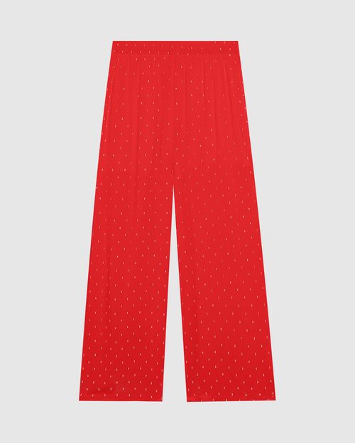 Calça Feminina Estampada Em Plumeti Lurex