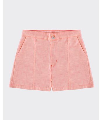 Shorts Feminino Alfaiataria Recorte Frontal Em Algodão - ENFIM
