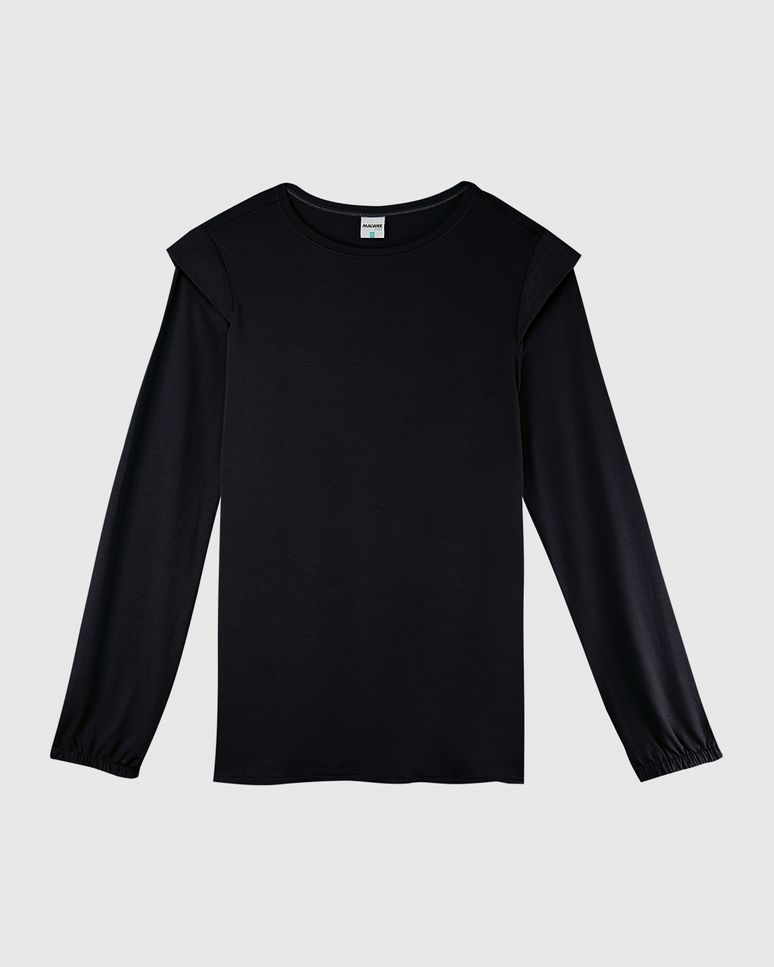 Blusa Ombreiras Moletinho Viscose Malwee Plus