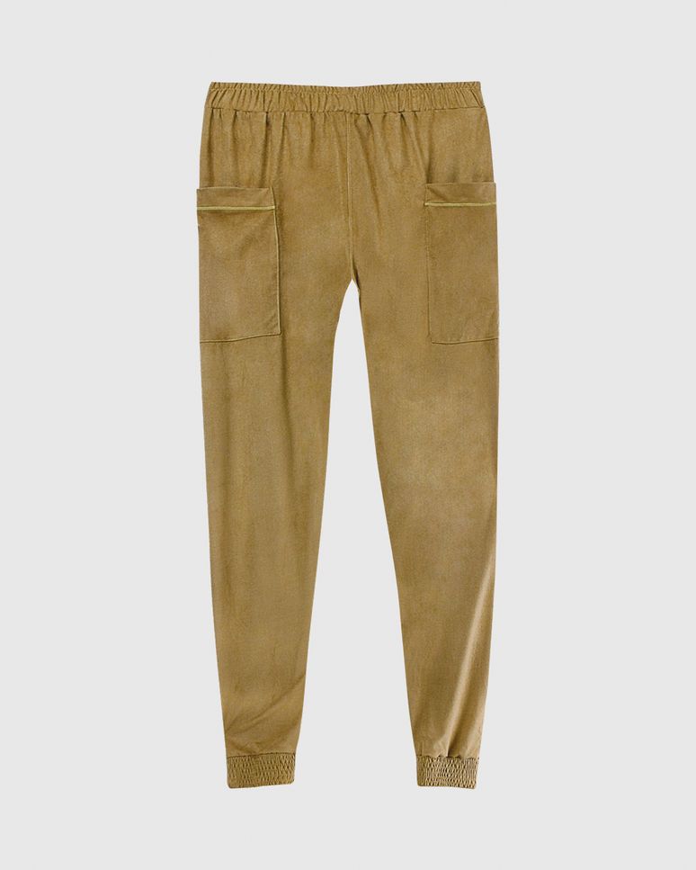 Calça Jogger Em Suede Malwee
