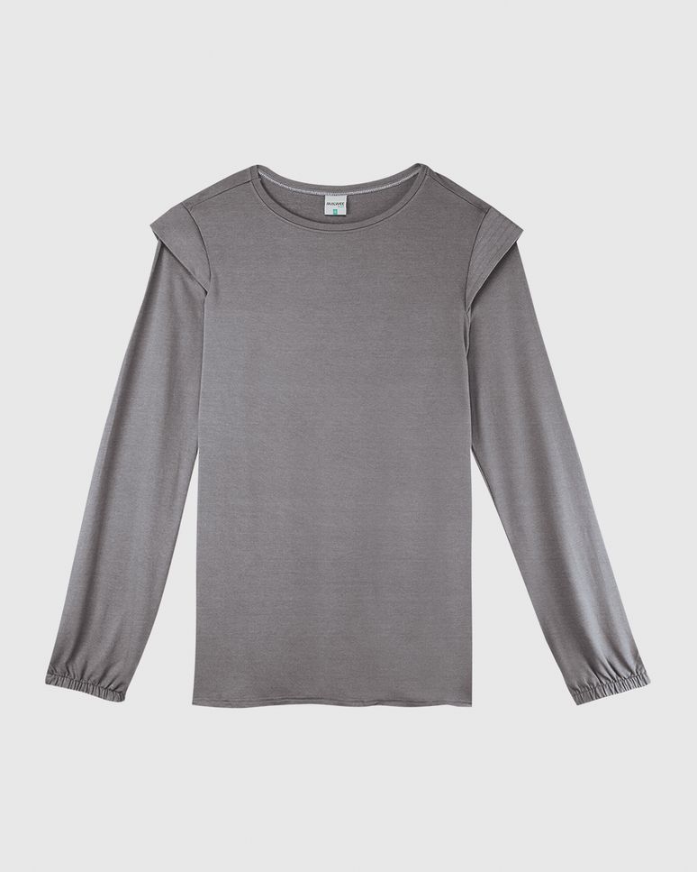 Blusa Ombreiras Moletinho De Viscose Malwee Plus