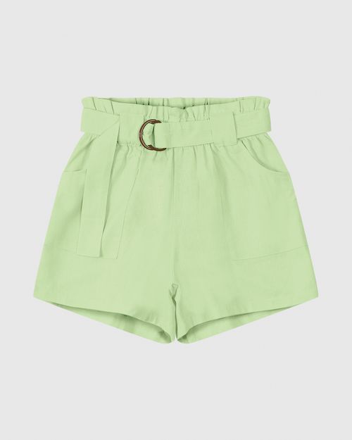 Shorts Clochard Feminino Com Cinto Em Viscolinho