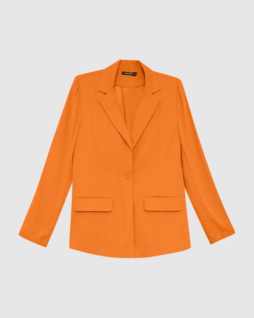 Blazer Feminino Com Lapela Em Viscose Sarjada