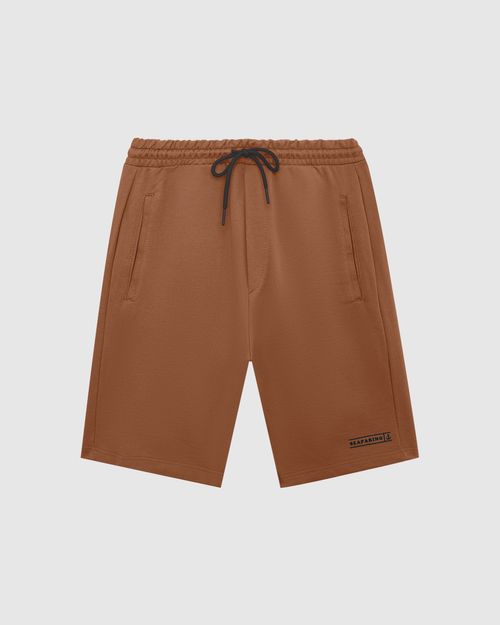 Bermuda Masculina Estampa Lettering Em Moletom Sem Flanela