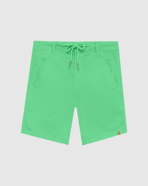 Shorts Masculino Slim Com Cadarço Frontal Em Jeans Moletom