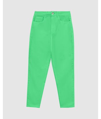 Calça Feminina Mom Cintura Alta Em Sarja 100% Algodão