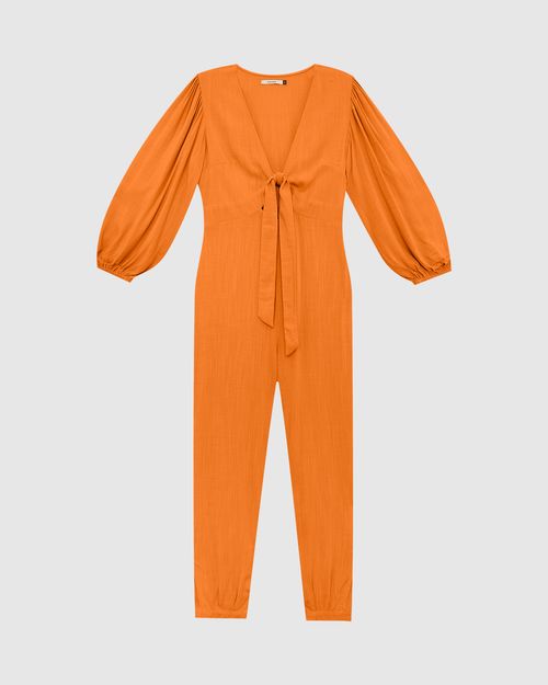 Macacão Feminino Laço Frontal Em Viscose