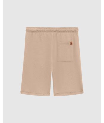 Bermuda Masculina Barra Dobrada Em Malha Linho Texturizada