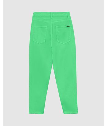 Calça Feminina Mom Cintura Alta Em Sarja 100% Algodão