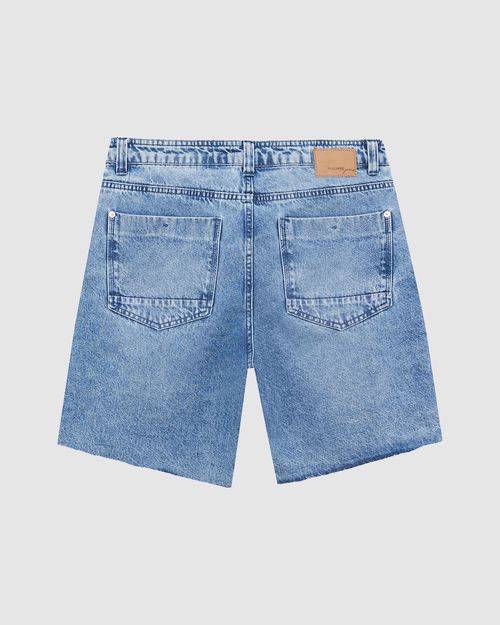 Shorts Masculino Com Puídos Em Jeans 100% Algodão