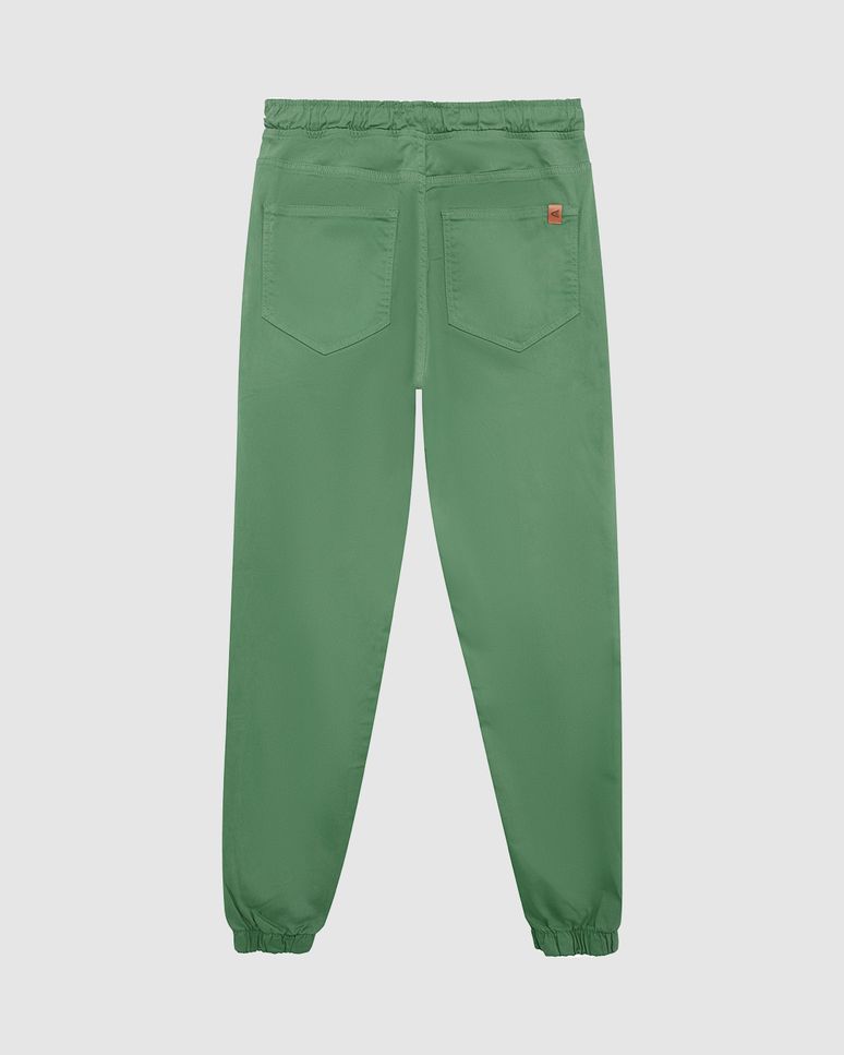 Calça Jogger Masculina Cadarço Funcional Em Jeans Moletom