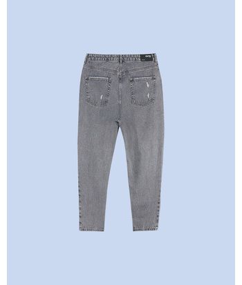 Calça Mom Jeans Feminina Com Puídos Em 100% Algodão - ENFIM