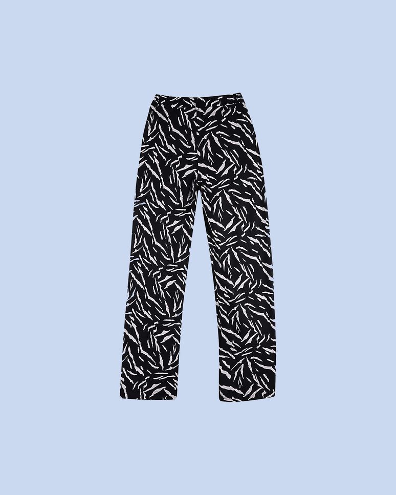 Calça Wide Leg Feminina Pregas Frontais Em Viscose - Enfim