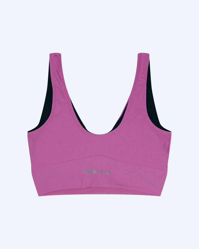 Top Esportivo Franzido Frontal Em Malha Proteção UV50+ - ENFIM