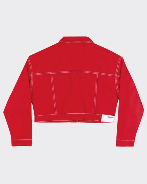 Jaqueta Cropped Feminina Em Sarja 100% Algodão  - ENFIM